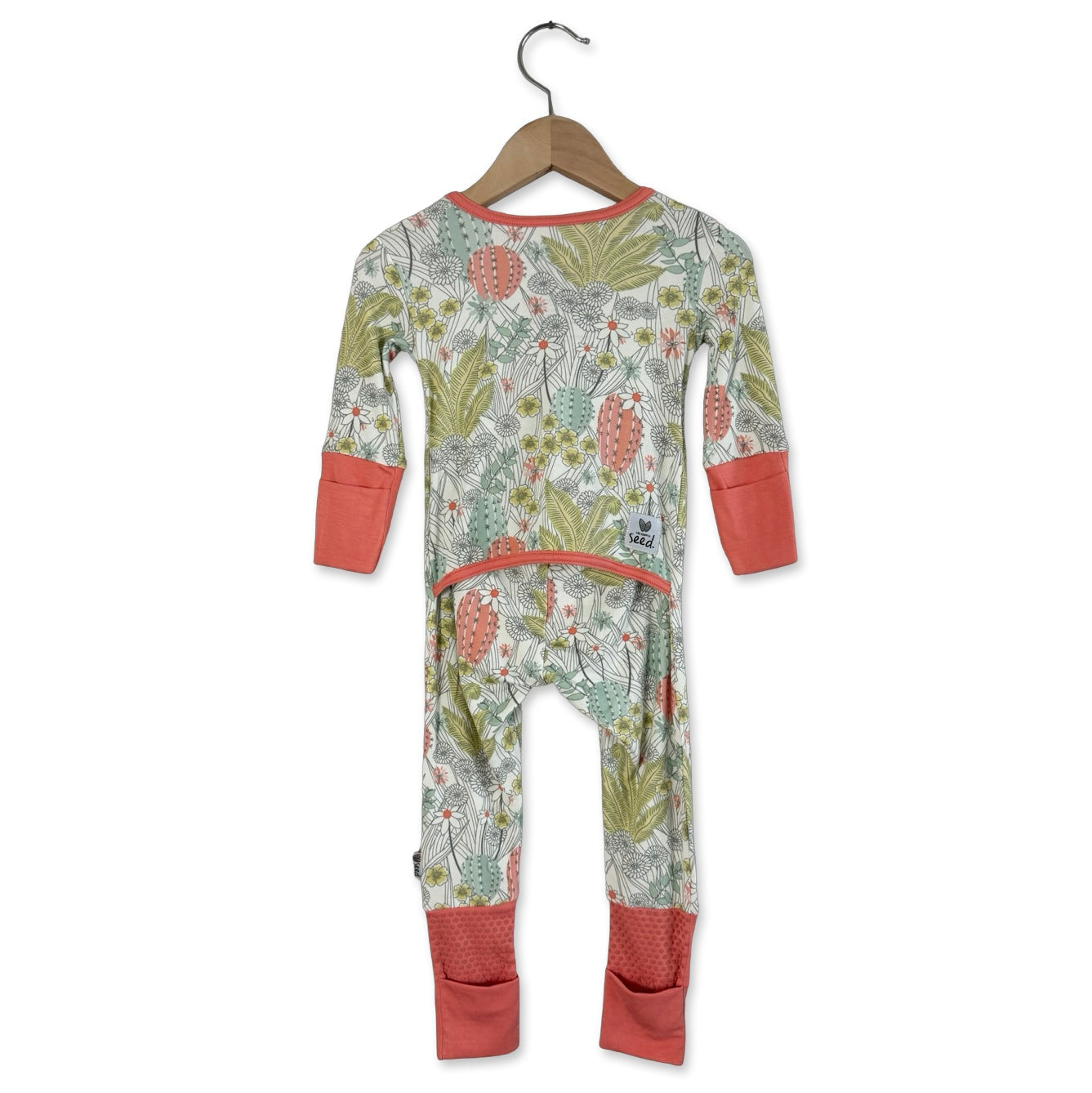 Prickly Petals Adaptive Tube Access Mini Ribbed Day to Night Romper