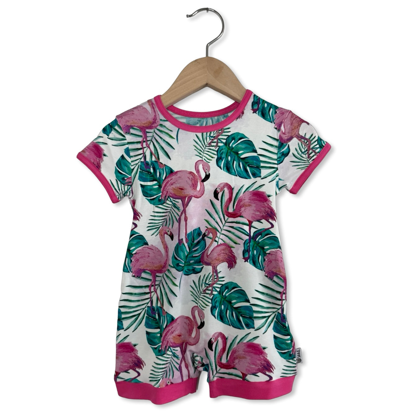 Flamingo Shorty Romper