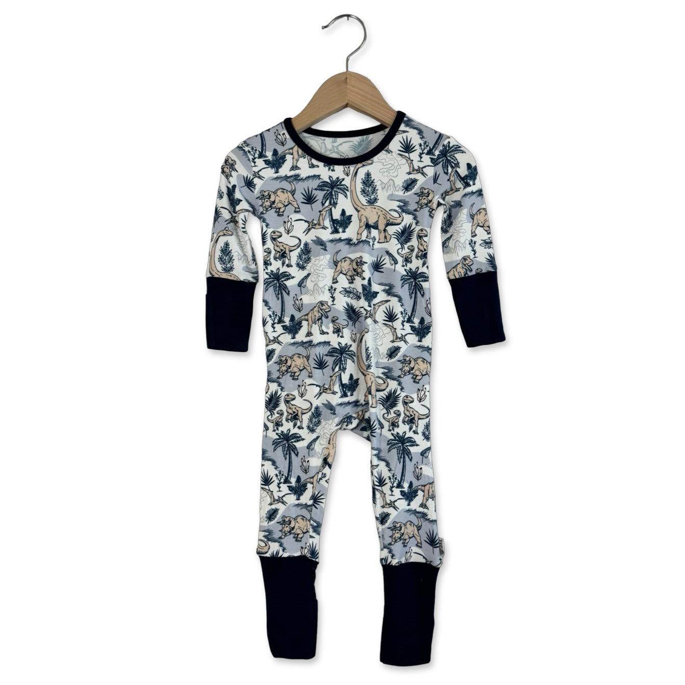 Jurassic Jungle Mini Ribbed Day to Night Romper