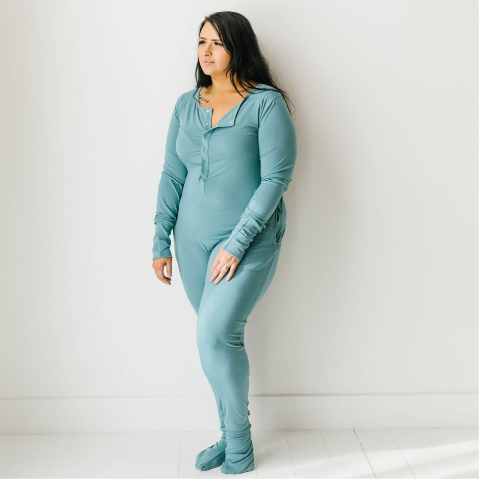 Marine Mini Ribbed At Your Leisure Snap Down Romper