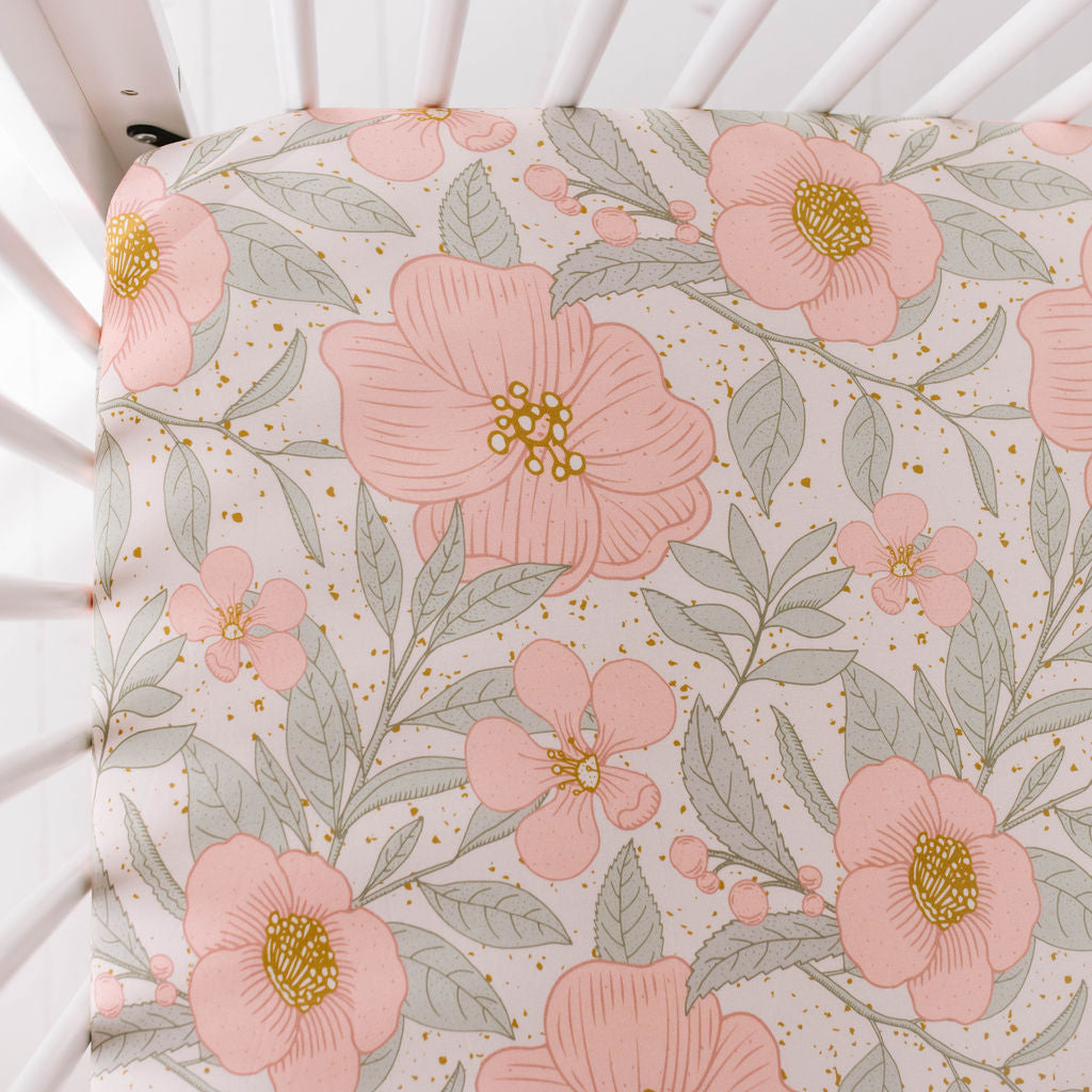 Petal Me Pink Crib Sheet