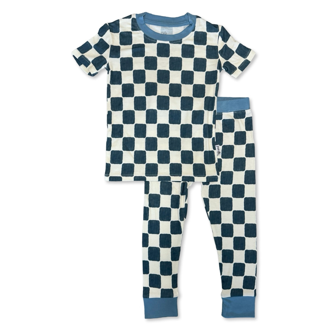 Checker Me Out Mini Ribbed Two Piece Kid's Jammie Set