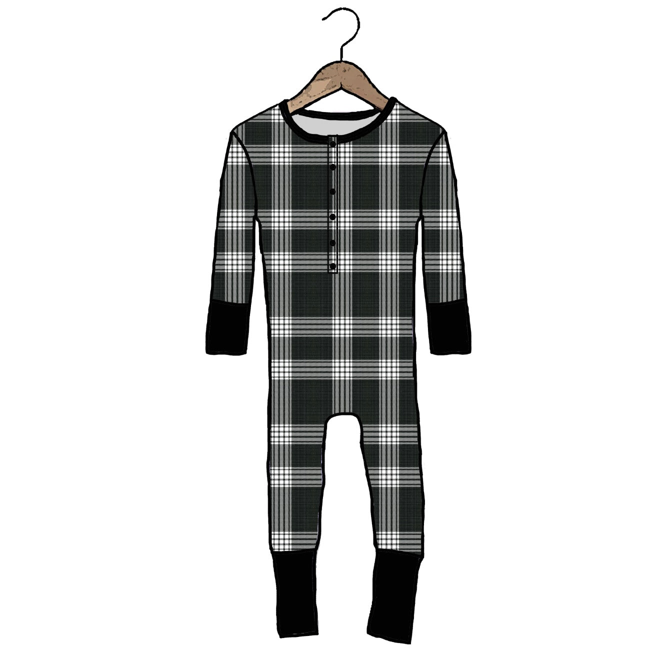 Ain't Mad About Plaid  At Your Leisure Snap Down Adult Romper