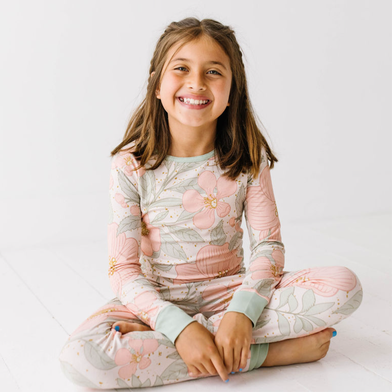 Petal Me Pink Two Piece Kid's Jammie Set