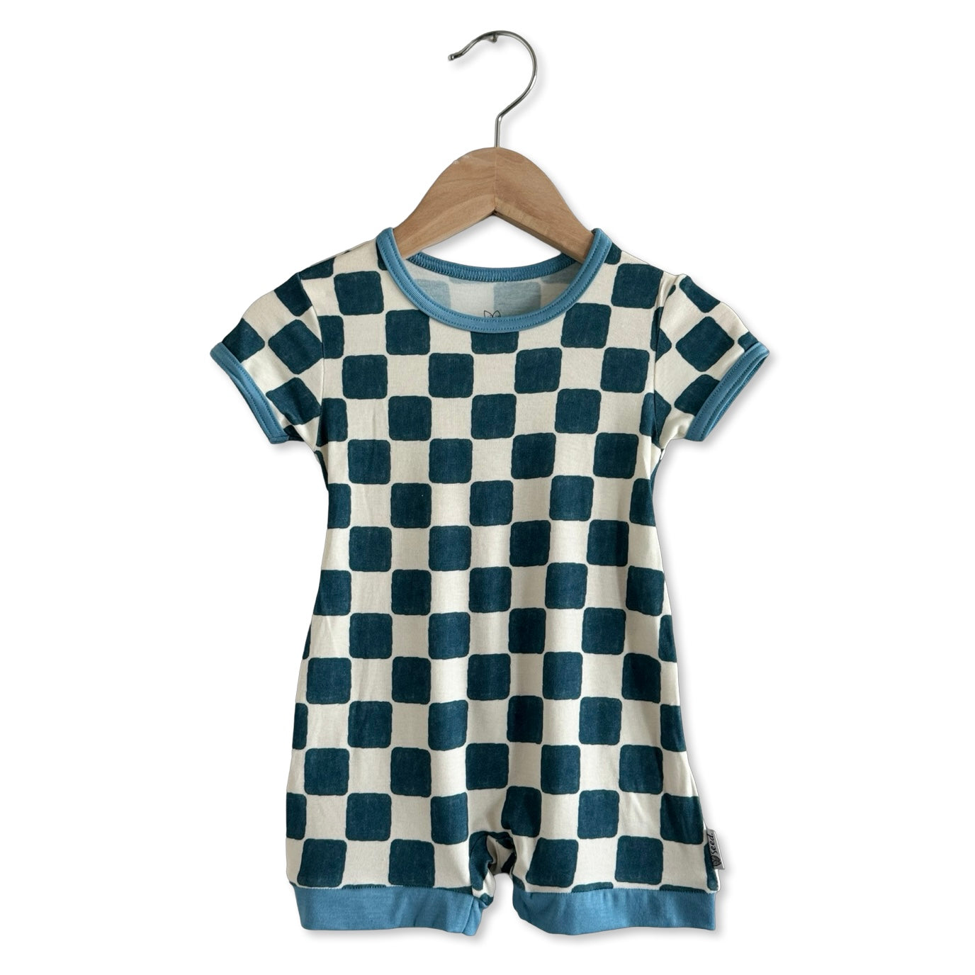 Checker Me Out Mini Ribbed Shorty Romper