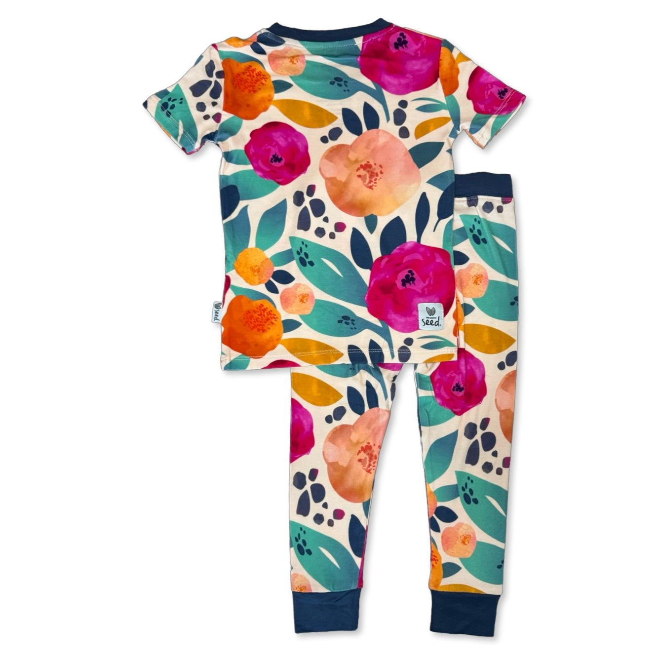 In Full Bloom Mini Ribbed Two Piece Jammie Set (18-24 mth- 5T)