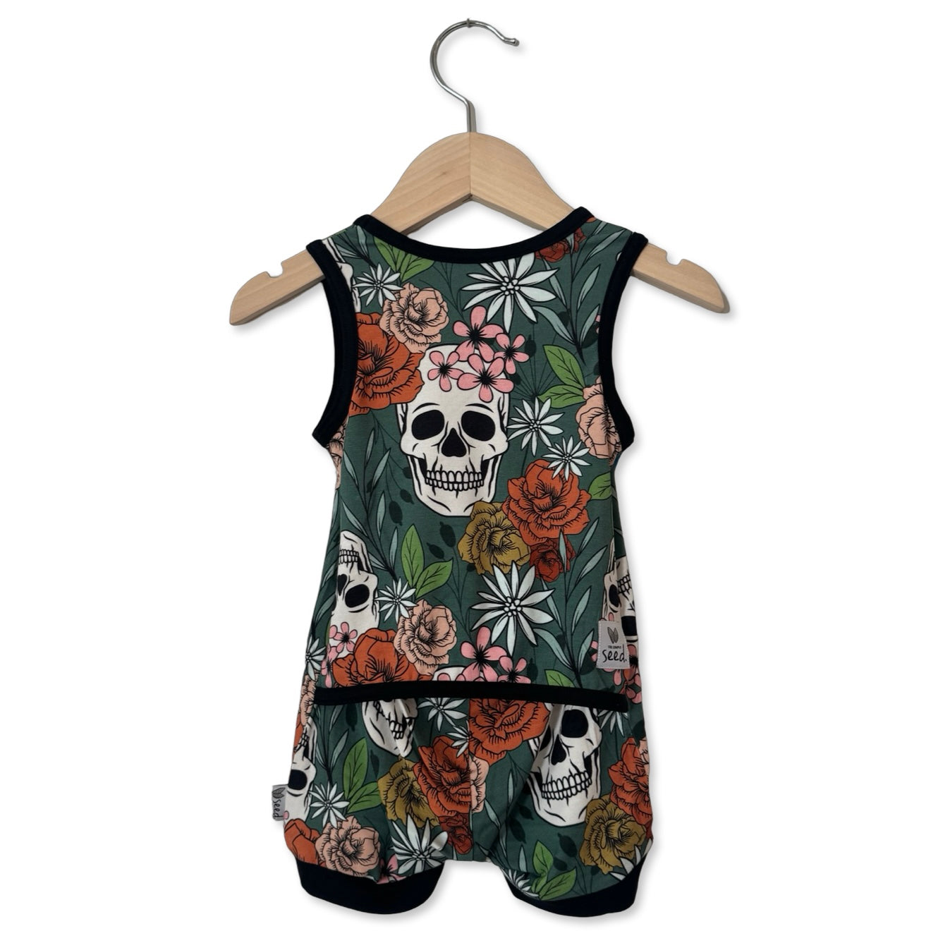 Sweet & Skully Sleeveless Shorty Romper