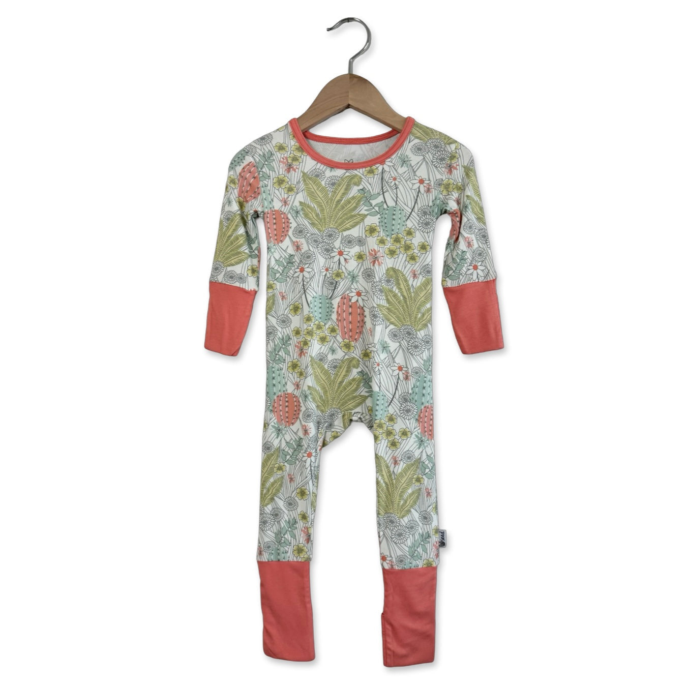 Prickly Petals Kid's Mini Ribbed Day to Night Romper