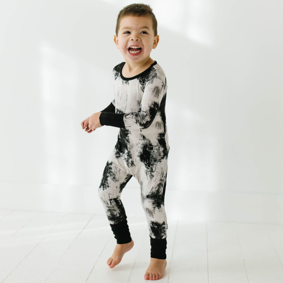 Caden & Crew Black Art for Autism Day to Night Romper