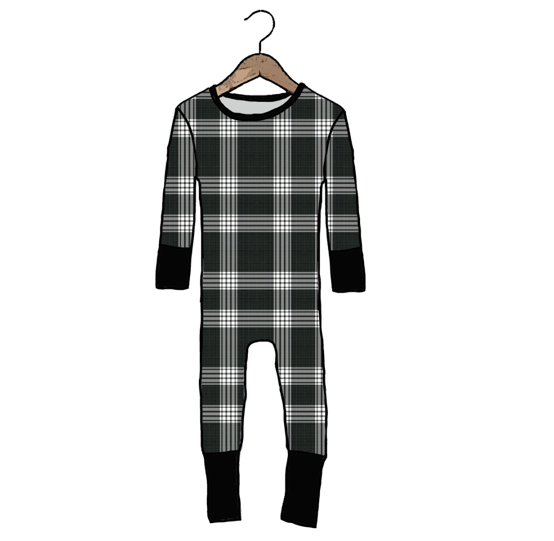 Ain't Mad About Plaid At Your Leisure Essential Adult Romper  (3X-5X)