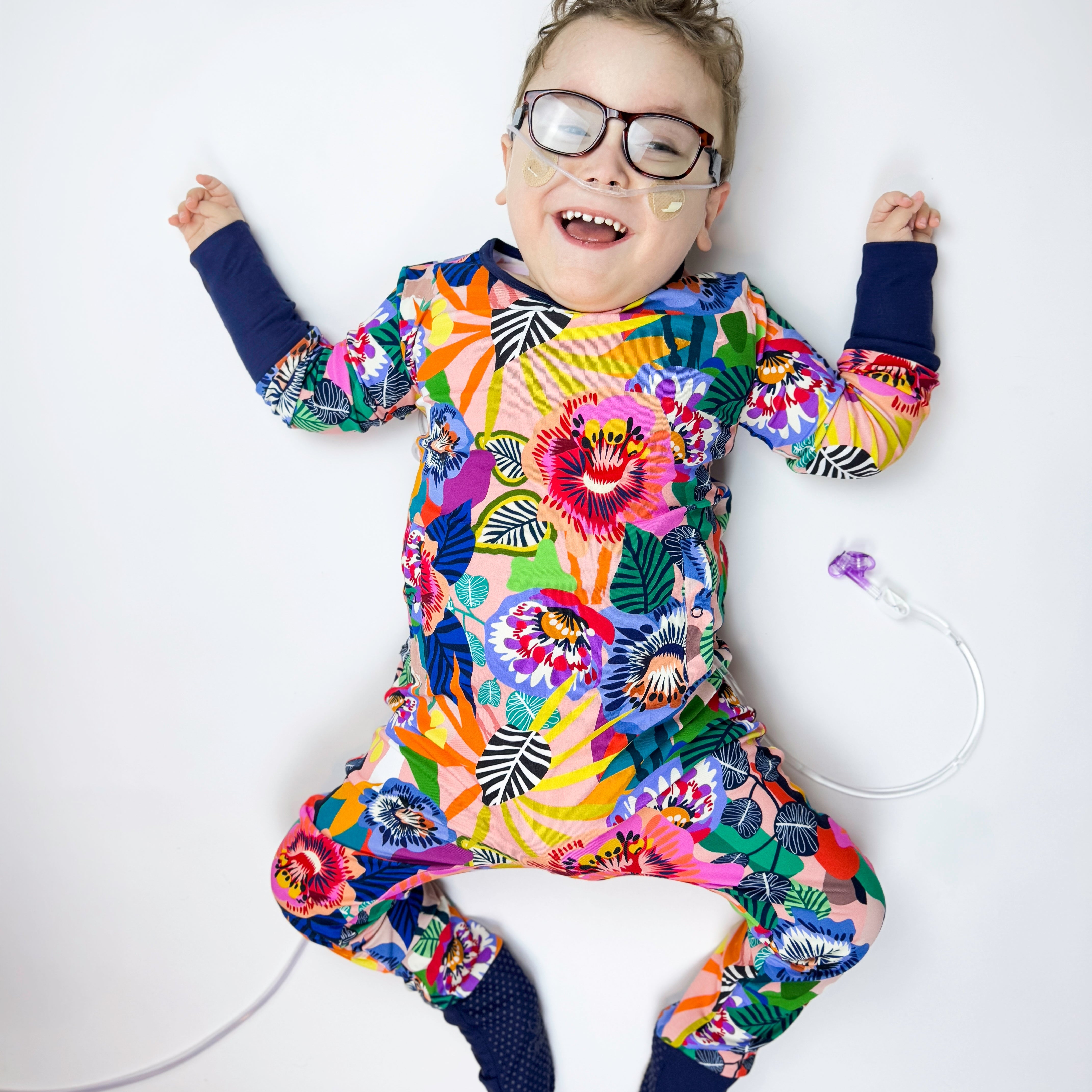 Fiesta Floral Adaptive Tube Access Day to Night Romper