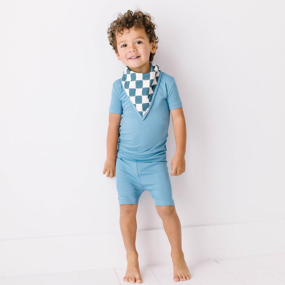 Blue Jay Mini Ribbed Two Piece Short Jammie Set (18-24 mth- 5T)