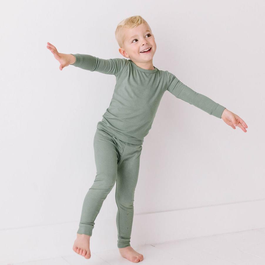 Succulent Mini Ribbed Two Piece Jammie Set (18-24 mth- 5T)