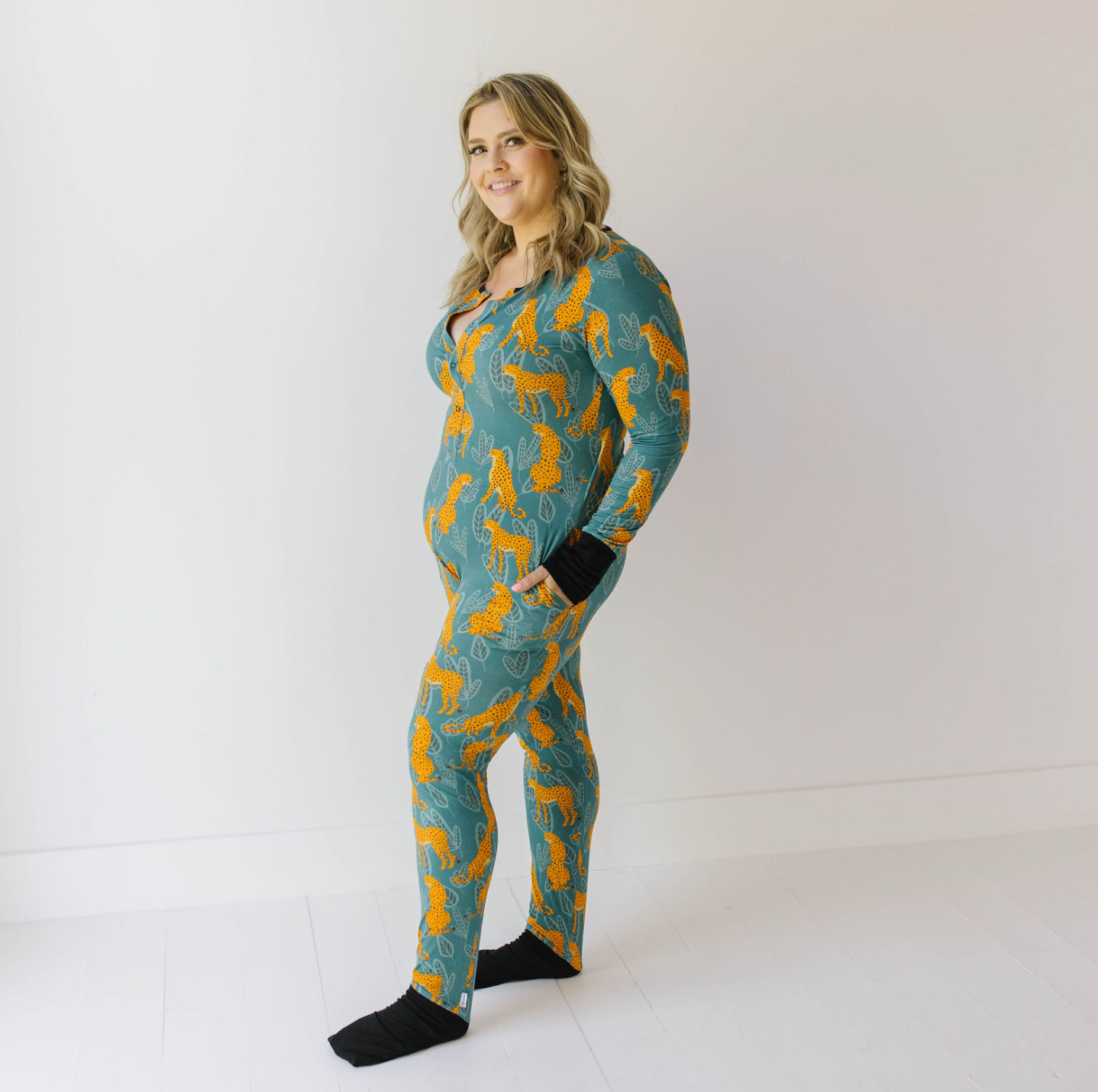 Ch-Ch-Cheetah At Your Leisure Snap Down Adult Romper