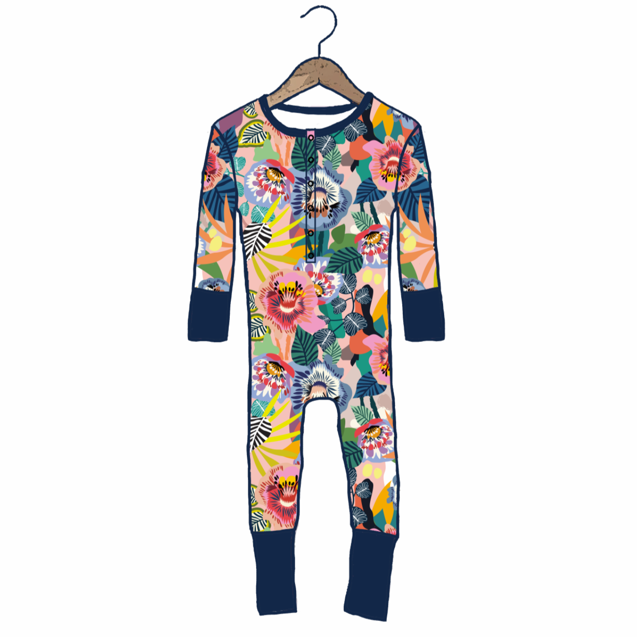 Fiesta Floral At Your Leisure Snap Down Adult Romper