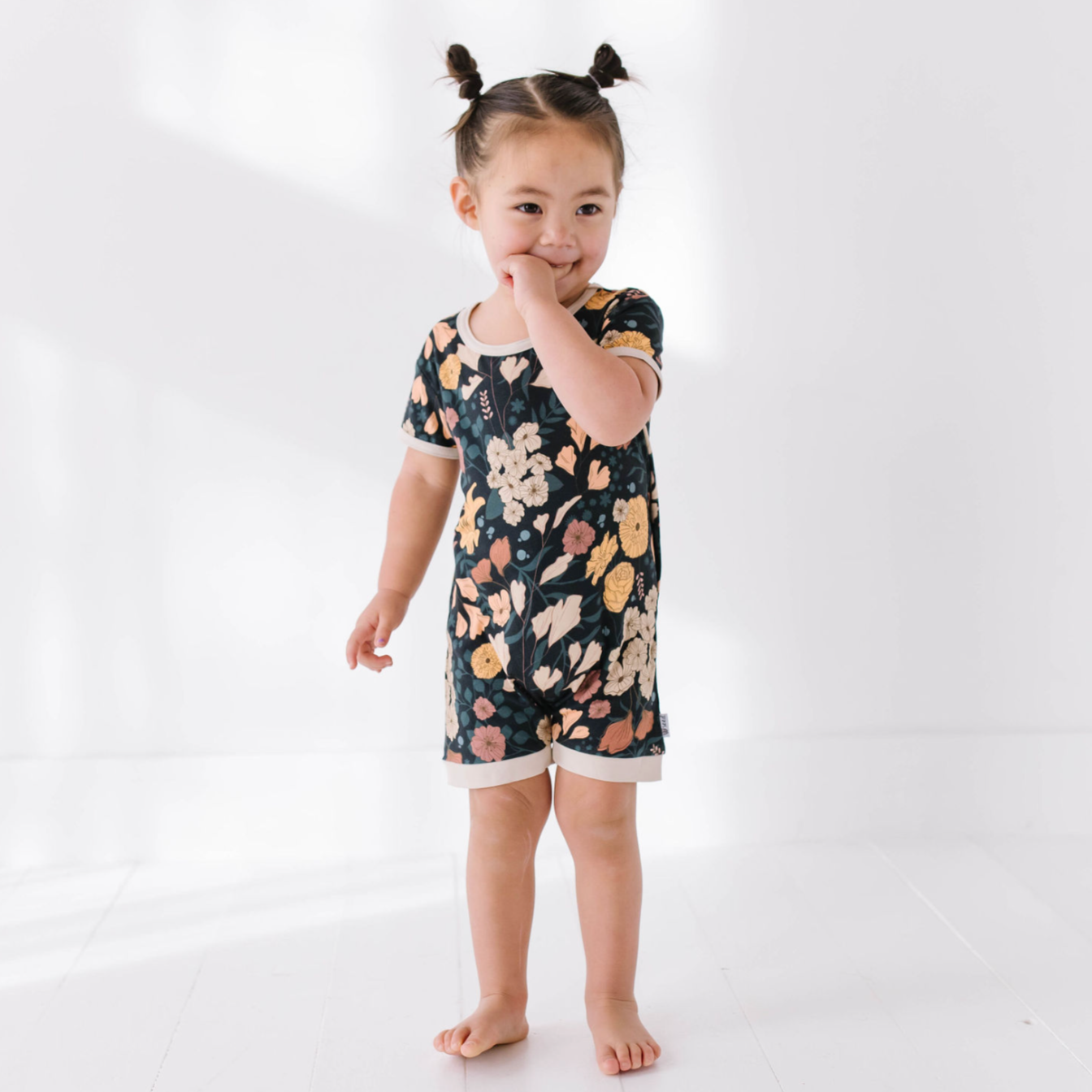 Hidden Garden Mini Ribbed Shorty Romper