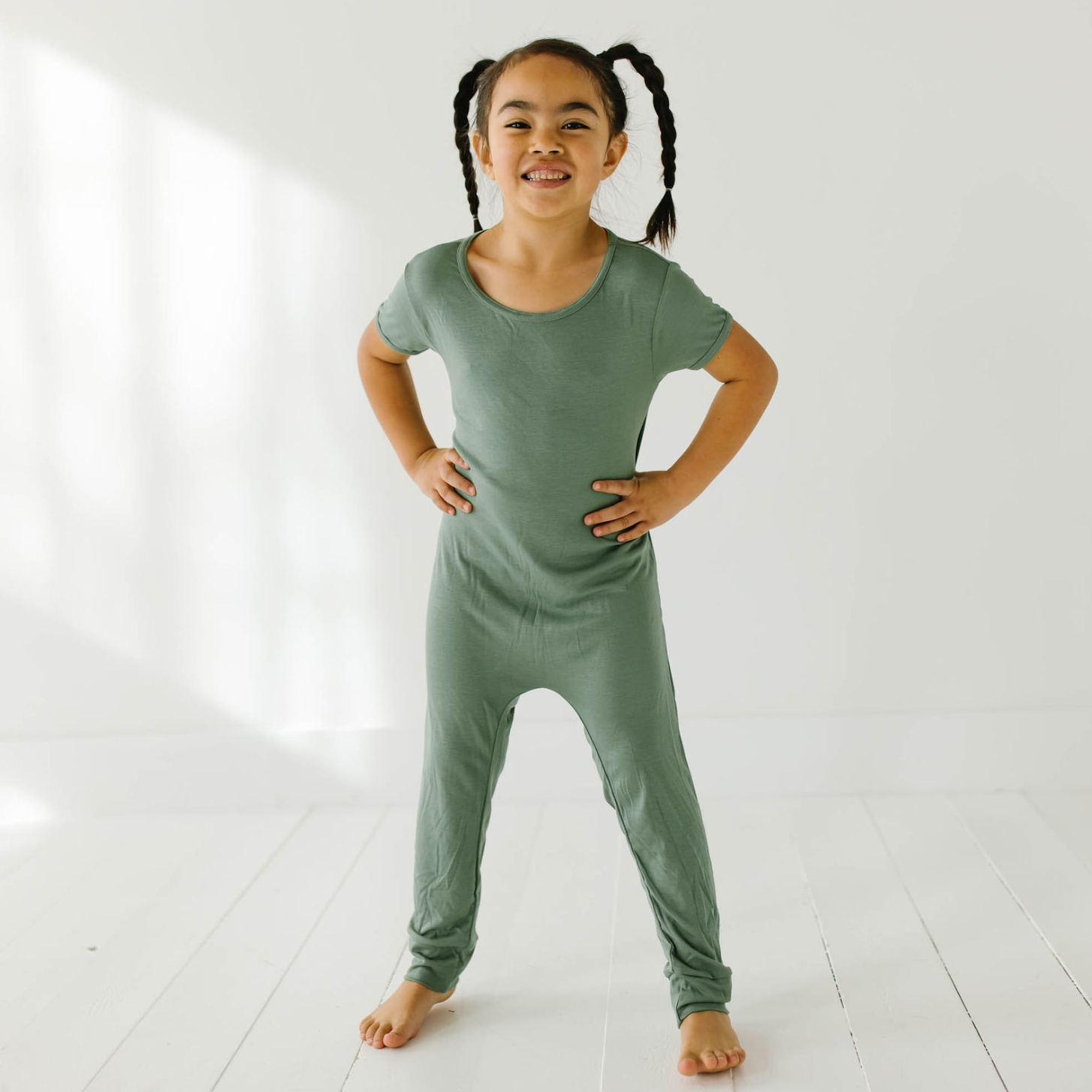 Succulent Kid's Short Long Romper